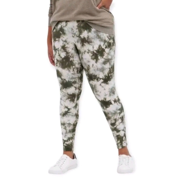 torrid Pants - Torrid Moss Green Tie Dye High Rise Sweatpants Legging 2X